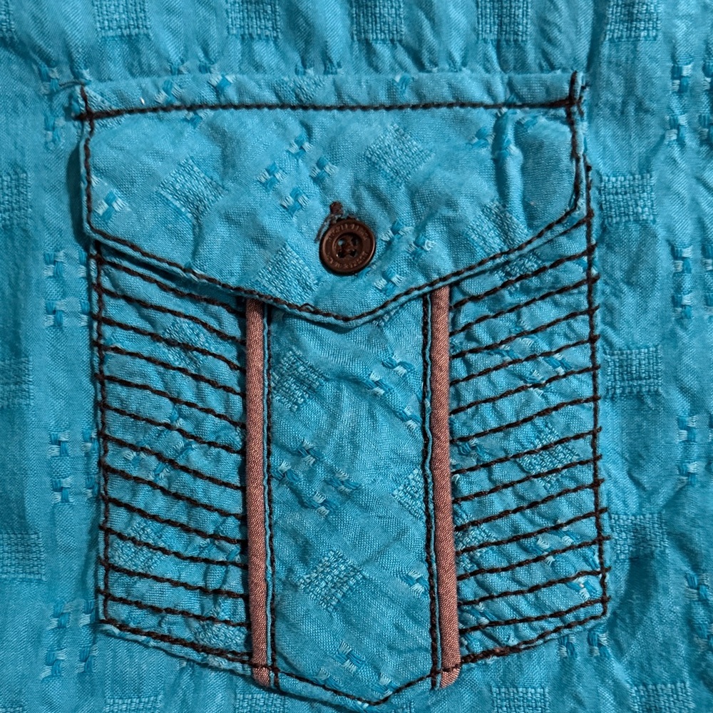 Buckle Black Label Men's Vibrant Teal Shirt - Picture 4 of 7